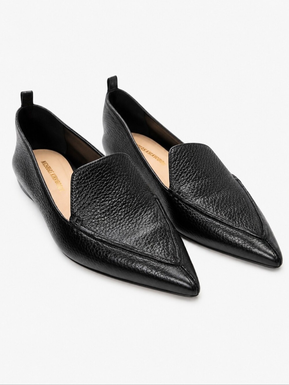 NICHOLAS KIRKWOOD | Beya Black Leather Loafers / Flats in Size EU 38 / US 7.5